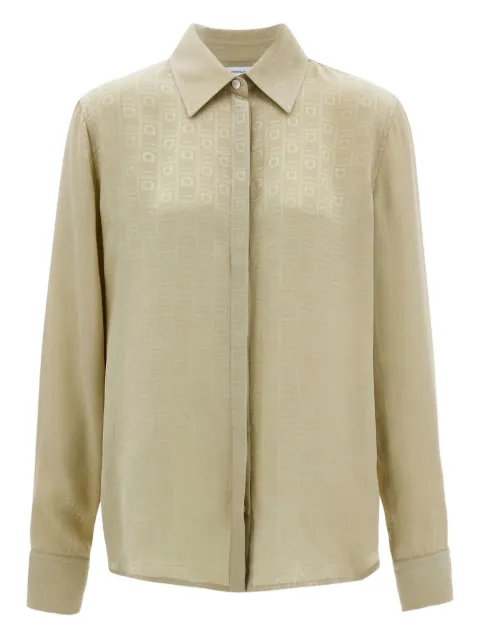 Ferragamo monogram silk shirt Neutrals 791347