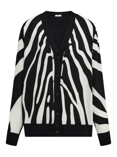 Ferragamo zebra-print cardigan Black 791776
