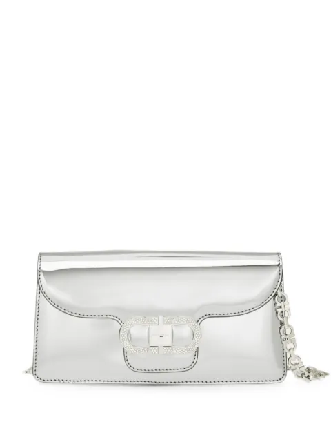 Ferragamo mini bag double Gancini chain Silver 790313