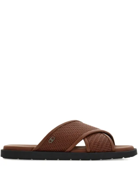 Ferragamo Gancini ornament sandals Brown 789470