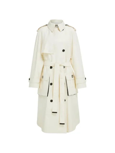 Ferragamo coated linen trench coat Neutrals 790375