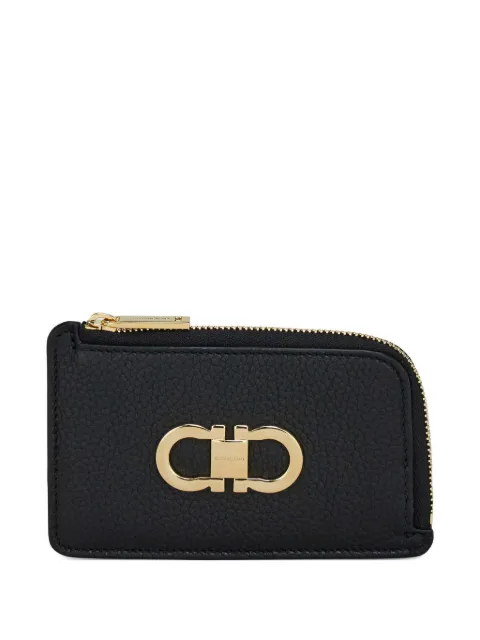 Ferragamo Gancio zip credit card holder Black 789911