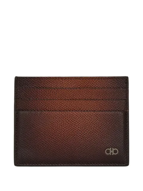 Ferragamo Gancini credit card holder Brown 789649