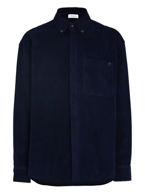 Ferragamo velvet shirt Blue 791463