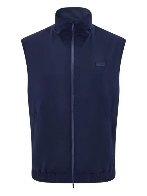 Ferragamo Sporty zip drawstring gilet Blue 790406