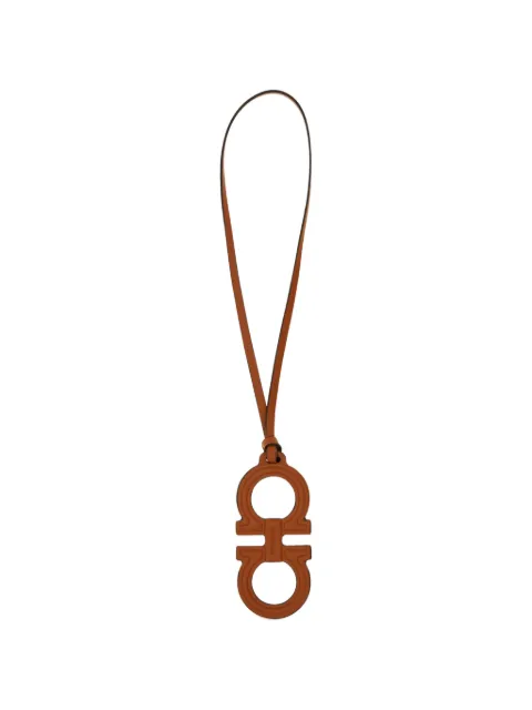 Ferragamo double Gancini charm Brown 790904