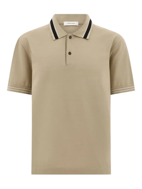 Ferragamo short-sleeve polo shirt Neutrals 790988