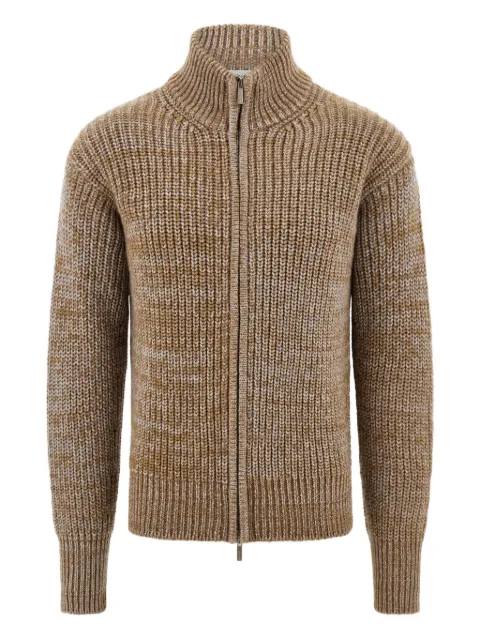 Ferragamo high neck cardigan Brown 791046