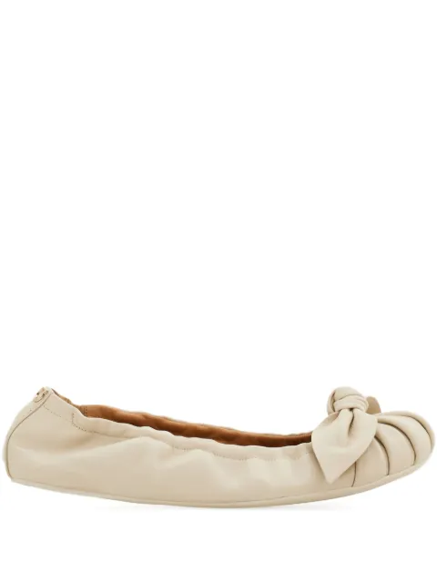 Ferragamo bow embellished ballet flat Neutrals 791175