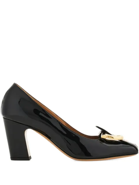 Ferragamo 70mm Gancini block-heel pumps Black 790451