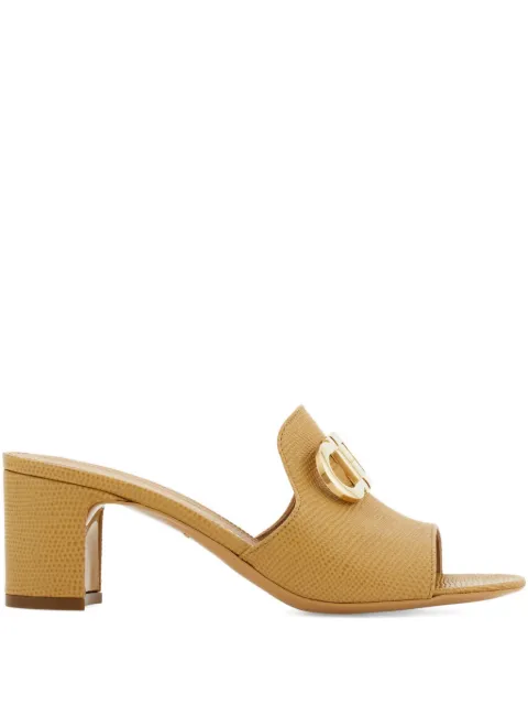 Ferragamo mid heels slide with Gancini buckle Neutrals 790345