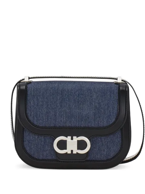 Ferragamo double Gancini crossbody bag (XS) Blue 789988