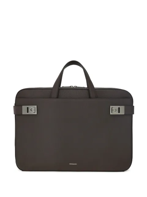 Ferragamo gancini buckle briefcase Brown 788032