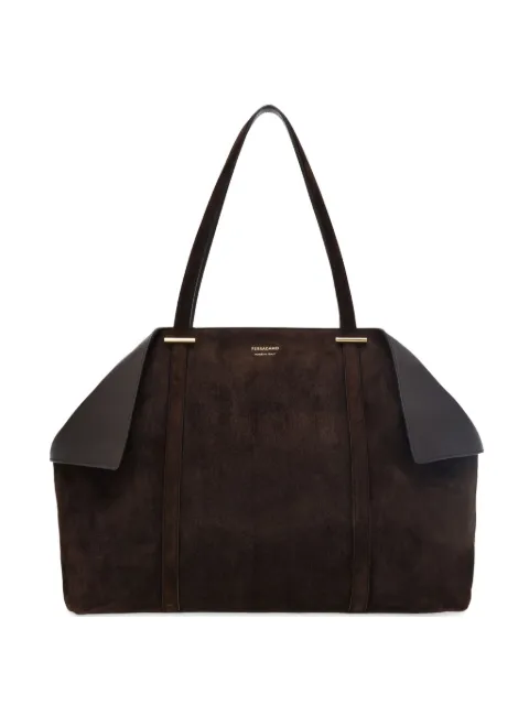 Ferragamo folded tote bag L Brown 789602