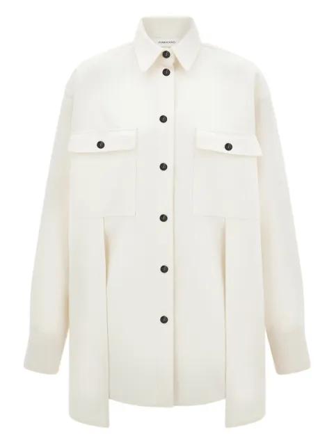 Ferragamo chest-pocket button-fastening shirt White 788340