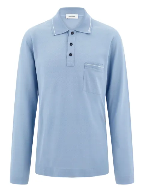 Ferragamo long sleeved polo shirt Blue 790951