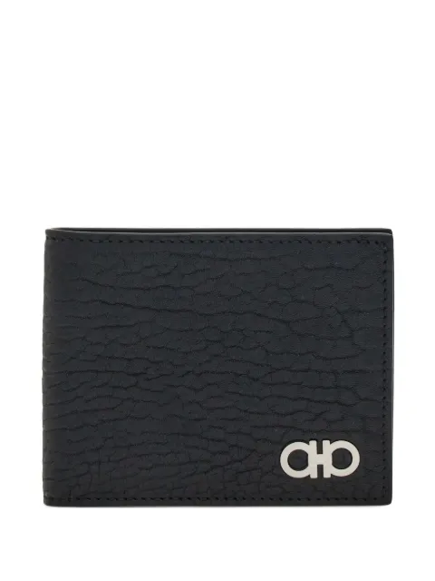 Ferragamo Gancini leather wallet Black 788734