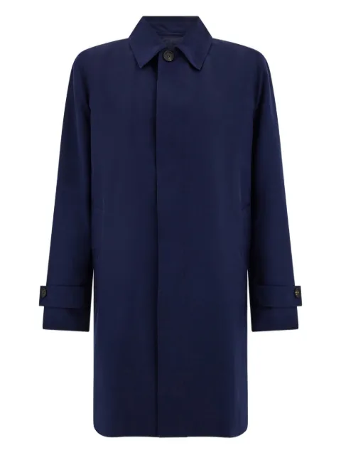 Ferragamo buttoned trench coat Blue 790412