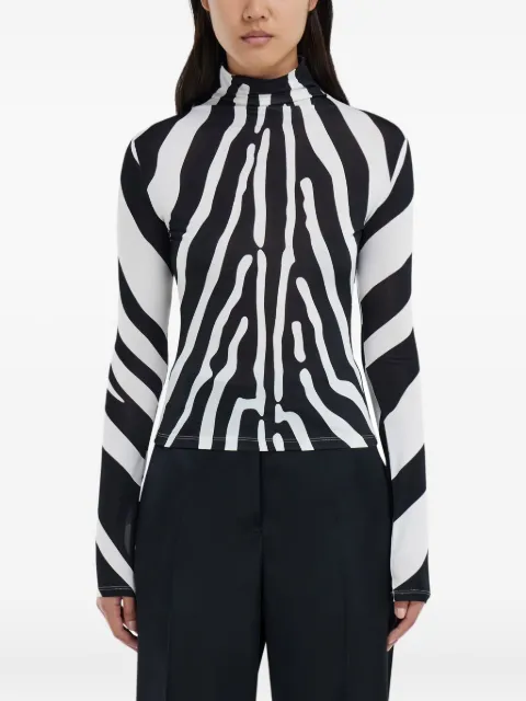 Ferragamo stretch jersey turtleneck Black 791557
