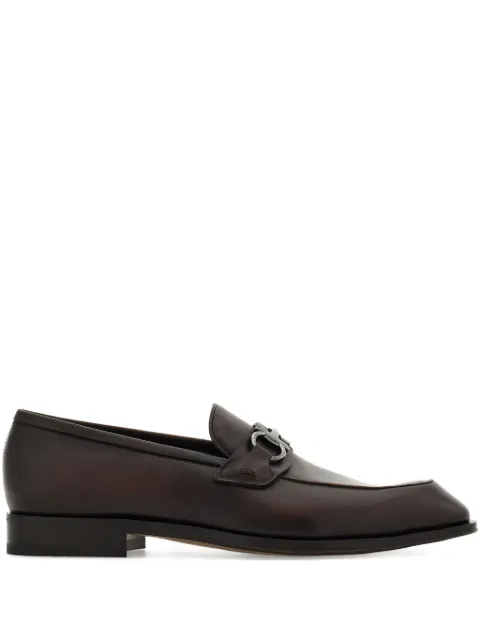 Ferragamo loafers with Gancini buckle Brown 789436