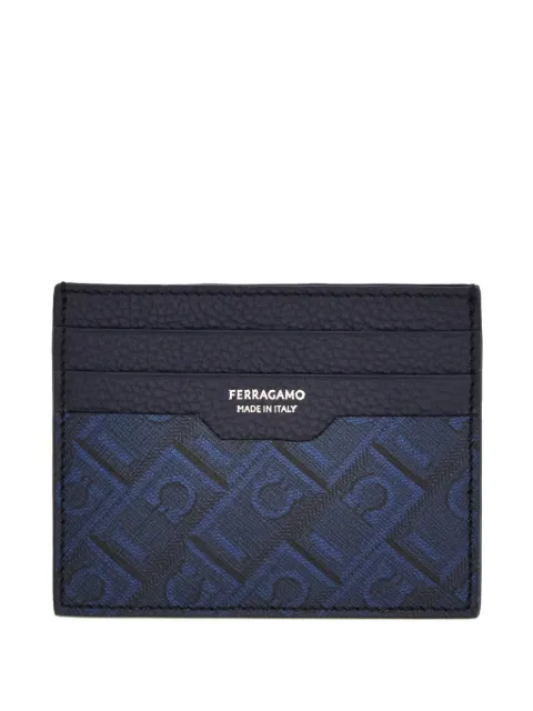 Ferragamo Monogram credit-card holder Blue 791193