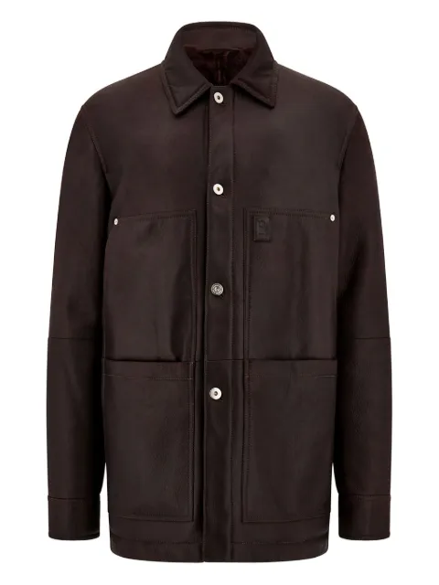 Ferragamo sheepskin leather blouson Brown 786292