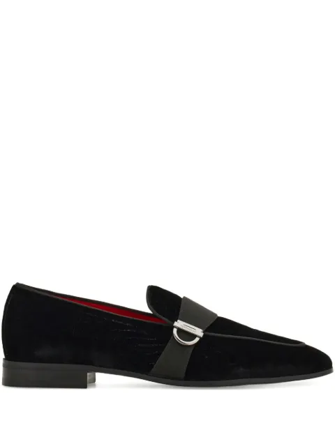 Ferragamo loafers with Gancini detail Black 787442