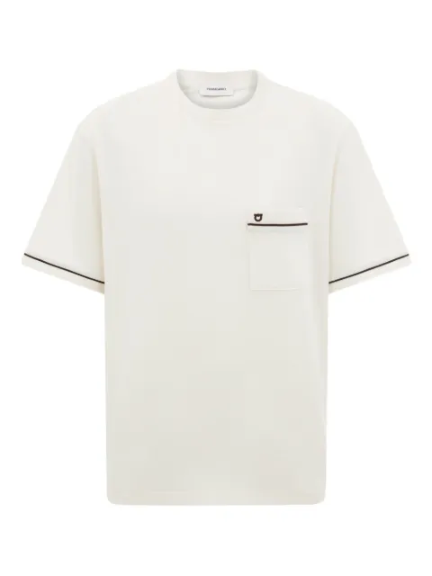 Ferragamo contrasting-trim T-shirt White 791701