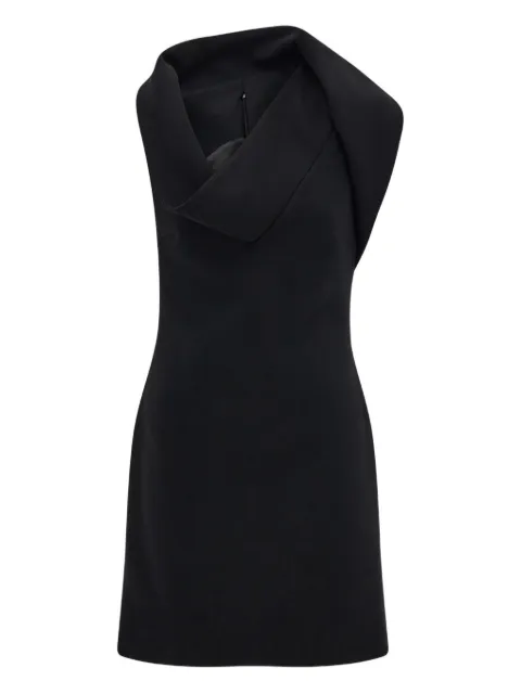 Ferragamo short asymmetric dress Black 790576