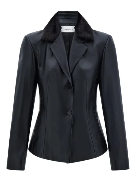 Ferragamo nappa blazer Black 788338