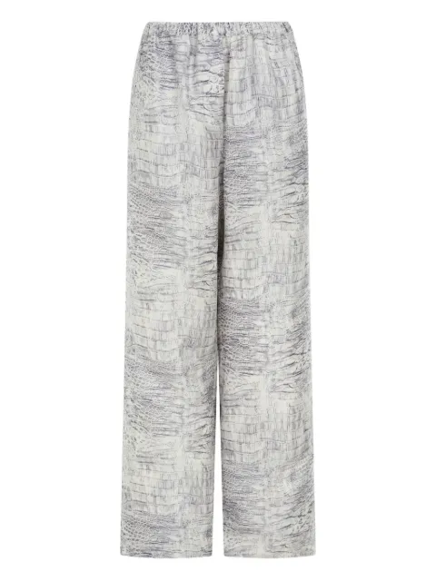 Ferragamo animal-print elastic-waistband trouser Grey 792044