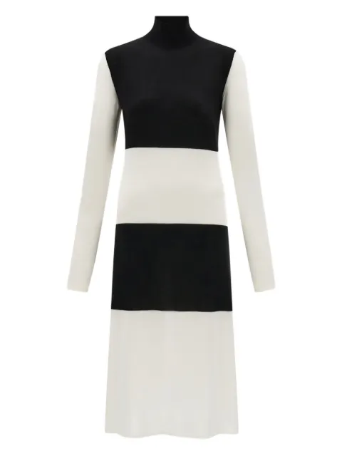 Ferragamo colour-block turtleneck dress White 790873