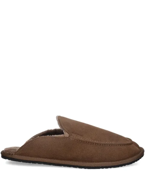BOSS microfibre slippers with rubber sole Brown 50552598