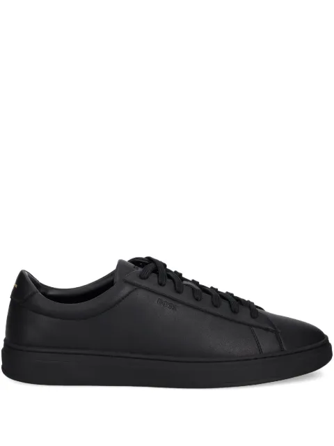 BOSS leather trainers with rubber sole Black 50552853