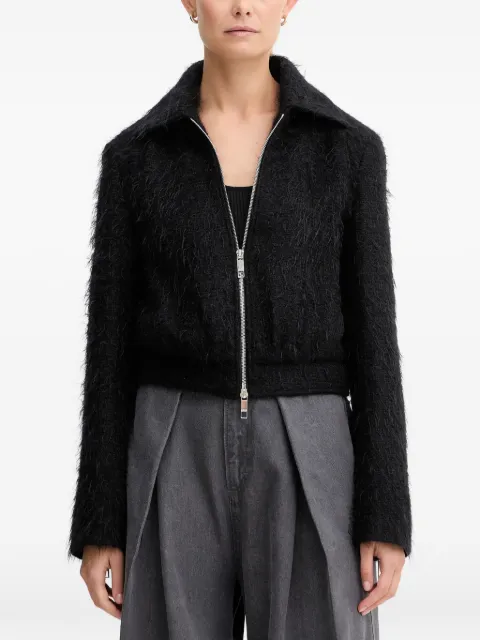 BOSS zip fastening cropped jacket Black 50549159