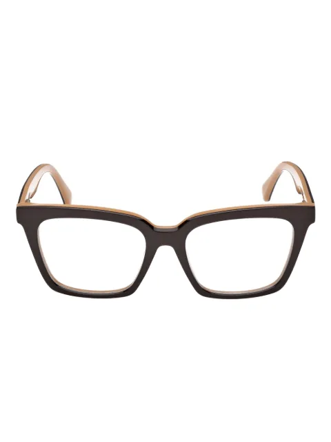 Max Mara square-frame clip-on glasses Brown MM5213050