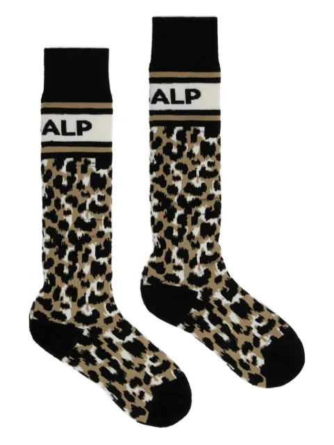 Fusalp leopard-print socks Neutrals 25HI3717