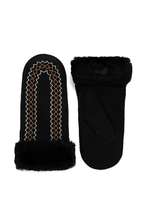 UGG Atherson embroidered gloves Black 100907