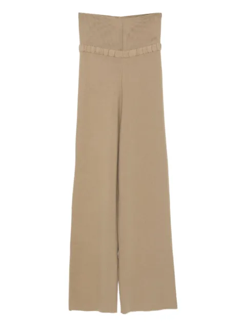 Aya Muse ribbed knitted trousers Neutrals AMPF2548