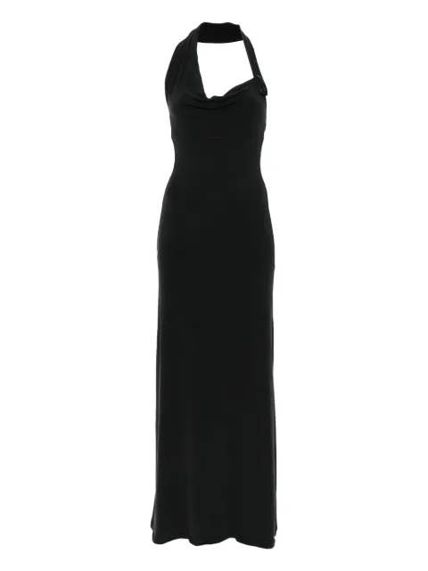 Aya Muse halterneck maxi dress Black AMPF2513