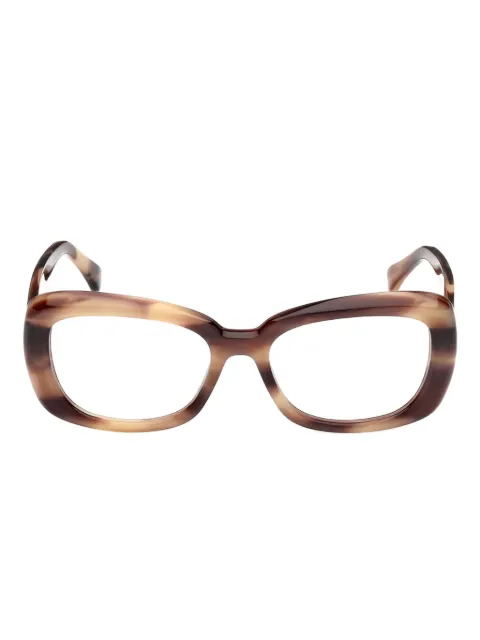 Max Mara Eyewear tortoiseshell geometric-frame glasses Brown MM5211047