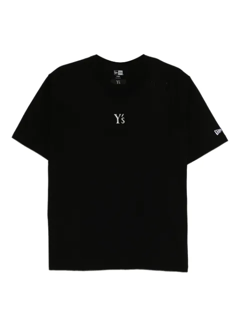 Y's x New Era logo-print T-shirt Black YLT81950