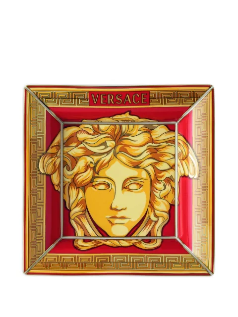 Versace Medusa Amplified square tray (18cm) Gold 181424040995625818