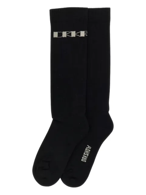 Rick Owens DRKSHDW logo-jacquard socks Black DA02E7469SOCKC