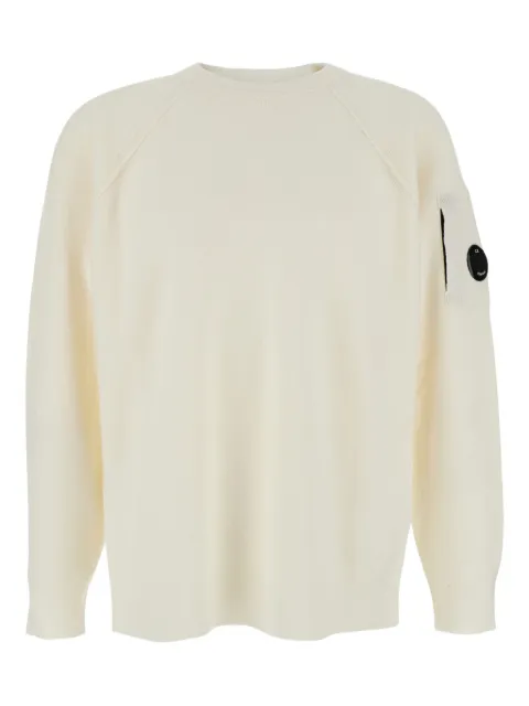C.P. Company lens-plaque sweater White 19CMKN040A110149A