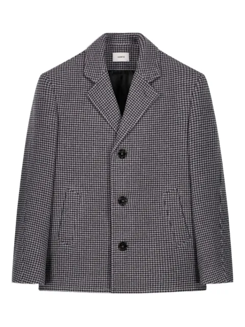 Coperni houndstooth-pattern notched-lapels coat Grey COPM29F1017