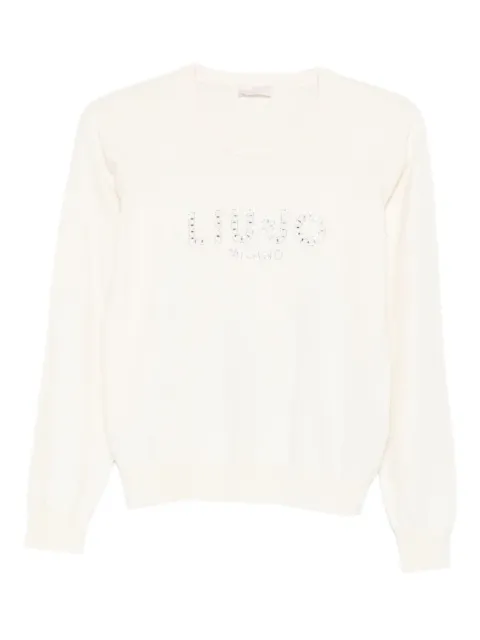 LIU JO logo-detail sweater White TF5248MS63L10103