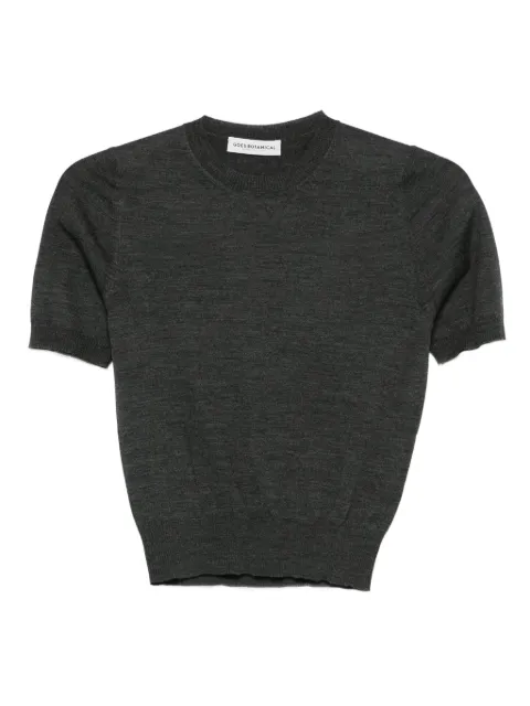 GOES BOTANICAL short-sleeve knitted top Grey D230