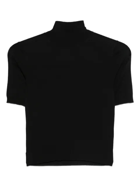 GOES BOTANICAL short-sleeve roll-neck sweater Black D232B