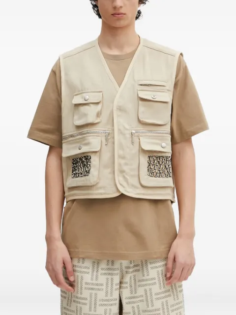 Kenzo zip pocket gilet Neutrals FF55OU0099OT